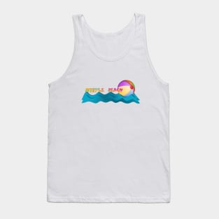 Myrtle Beach SC Waves with Beach Ball Tank Top